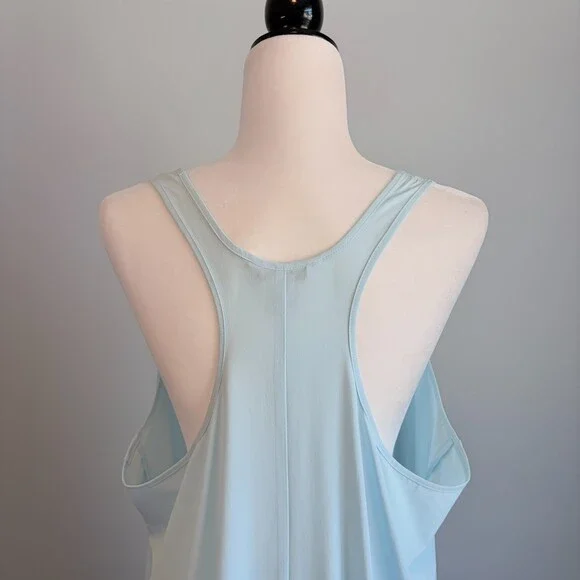Athleta Presidio Maxi Dress Traveler High Low Coastal Chic Light Blue Women’s XL - Picture 9 of 10